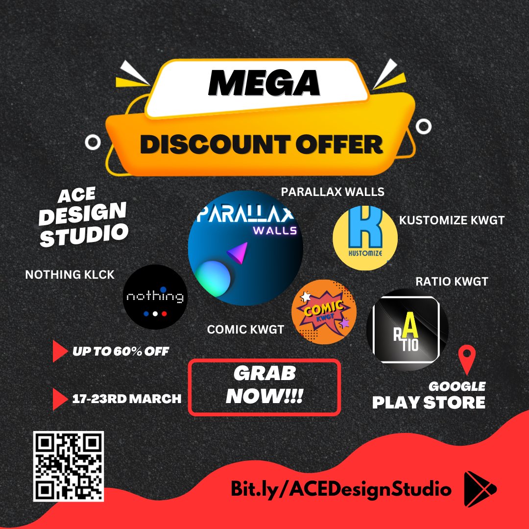 AceSetup's tweet photo. #ACEDesignStudio's Mega Discount Offer! 

🥳Enjoy up to 60% off
📅March 17th to 23rd (from $1.49 to just $0.49)

Don't miss out on exclusive discounts for 👇
https://t.co/KtRZzpOhvs 
https://t.co/c4635xI6YM 
https://t.co/oLVyzLzmdv
https://t.co/5ildQQb9RK
https://t.co/VmRou9AXkV https://t.co/Hf7X3FIePG