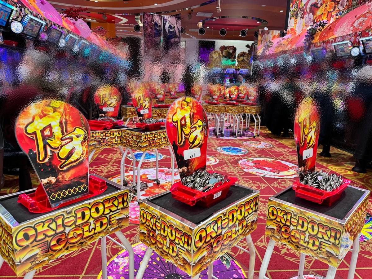 ONEACE_SHO's tweet photo. 実戦終了🦋
相変わらず凄いホールでした😅

スマスロ含め店内フル回転🌀
特に閃光、キンハナ、天翔、カバネリ右のこの辺りはもう全員動かないんじゃないかな✨

目標は今年中に抽選勝つ事🔥
差し入れ沢山有難う御座いました🙌

-2000枚バケ🔴が浮上する事を心より祈ってます...🧎
#キクヤ春日井店
#PR https://t.co/VyhrkTCPen