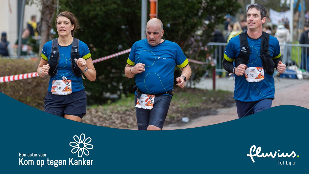 Vijf loopteams van Fluvius vandaag aan de start bij #100kmruntegenkanker in Halle. Veel succes aan alle lopers! 💖de100kmrun.be