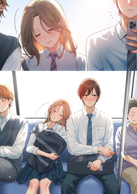 「女の子 電車内」のTwitter画像/イラスト(新着)