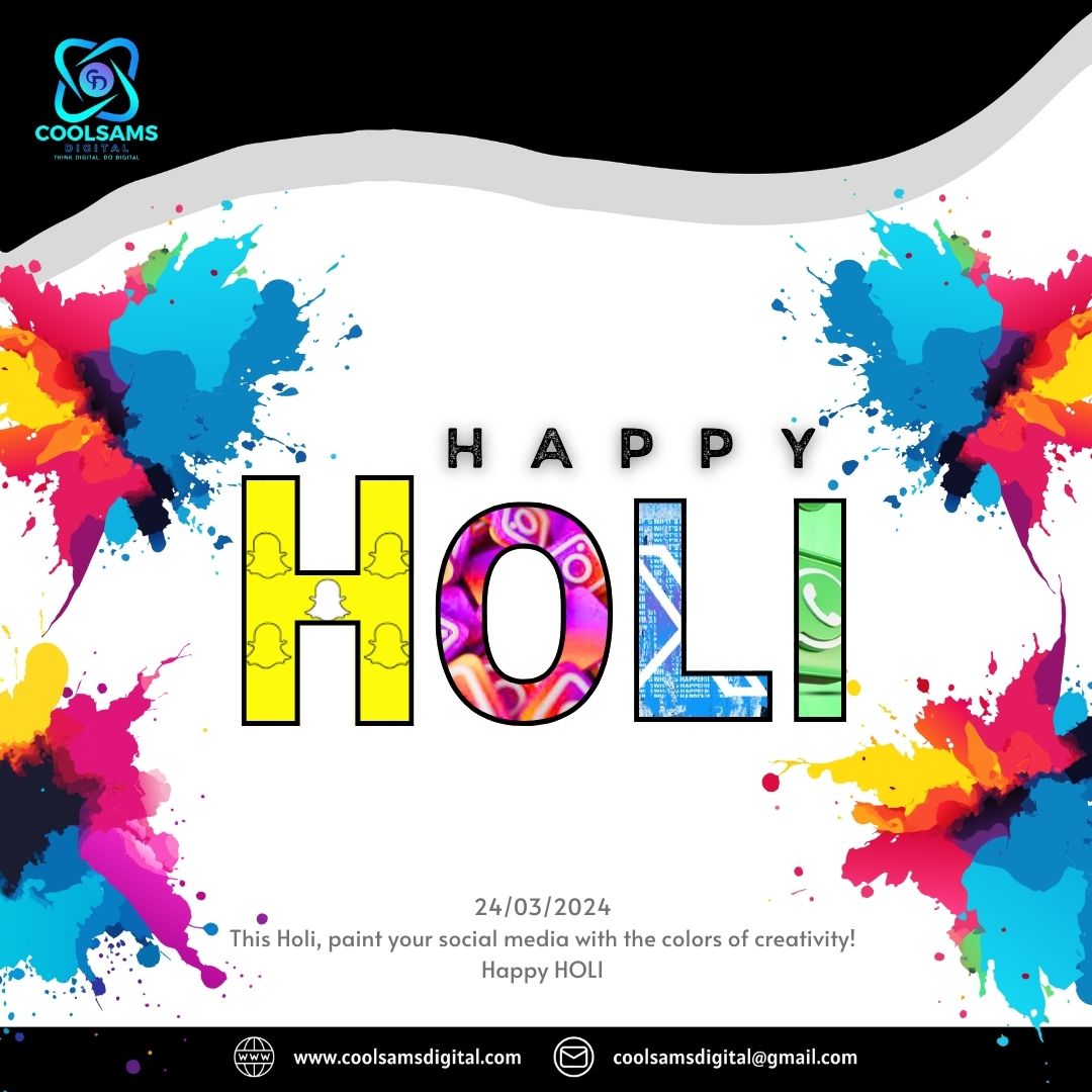 coolsamsdigital's tweet photo. This Holi, paint your social media with the colors of creativity!
Happy HOLI.

#CoolsamsDigital #Holi #HappyHoli #HappyHoli2024 #Digital #SocialMedia https://t.co/46eVi66h2S