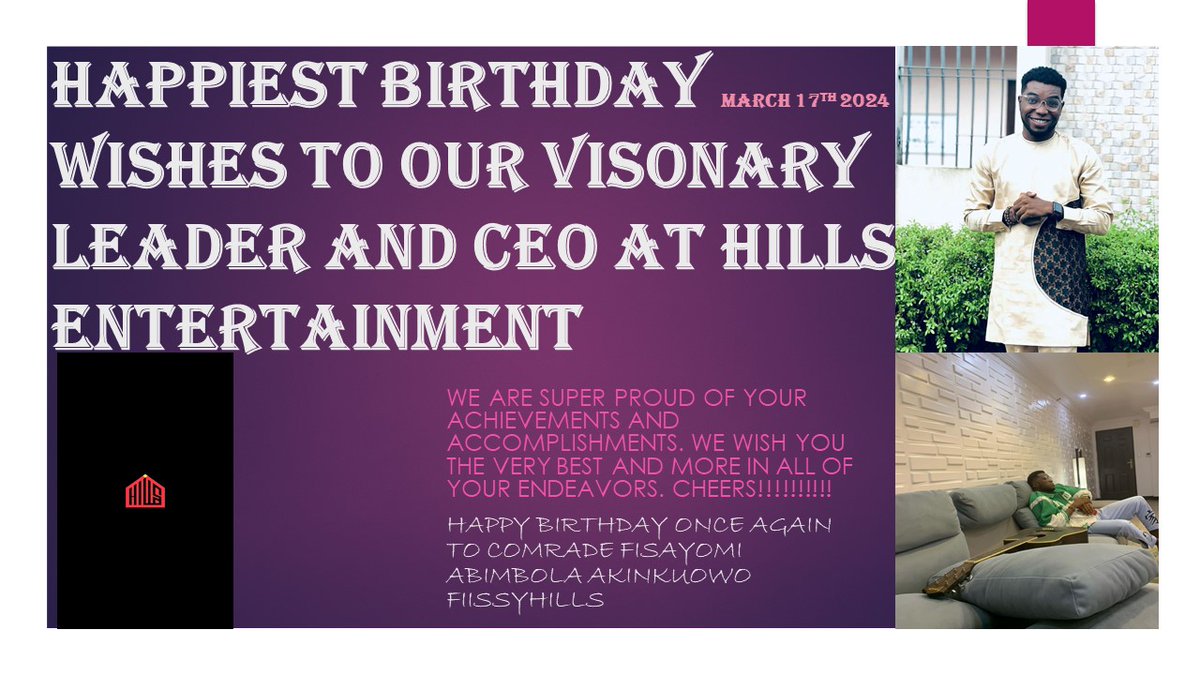 Hills_label's tweet photo. It's our CEO's birthday today!!! 🤗❤️🥂🎉🎂🎂. Wishing the best of the year @FIZZYJFONSAY
#birthdayboy 
#hills 
#hillsentertainment https://t.co/IWaWj3KuTy
