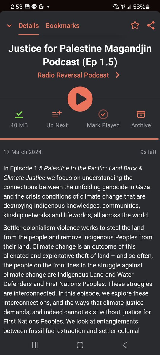 2 new episodes of the @JFP_Magandjin x @RadioReversal podcast just dropped. Ep 1.4 focuses on global solidarities between Indigenous Peoples; Ep 1.5 looks at land back as a key component of climate justice, & what that means for anticolonial resistance. On your usual podcast app!