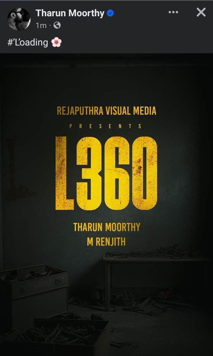 Midhun2255's tweet photo. #L360 - Mohanlal - Tharun Moorthy 

Mohanlal As Long Awaited Character!! 

From The Director Of Operation Jawa &amp; Saudi Vellakka 😍 https://t.co/iobilpvCYX