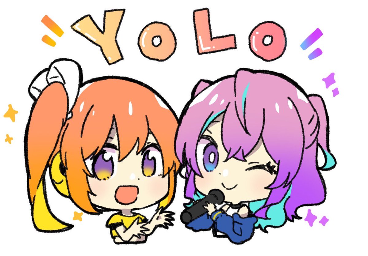 P*Light & YUC'e - YOLO、ジャケットとMVのイラストを描かせていただきました！素敵デザインは勿論トールさん！！女の子はゆーしえちゃんをイメージして描きました❣️