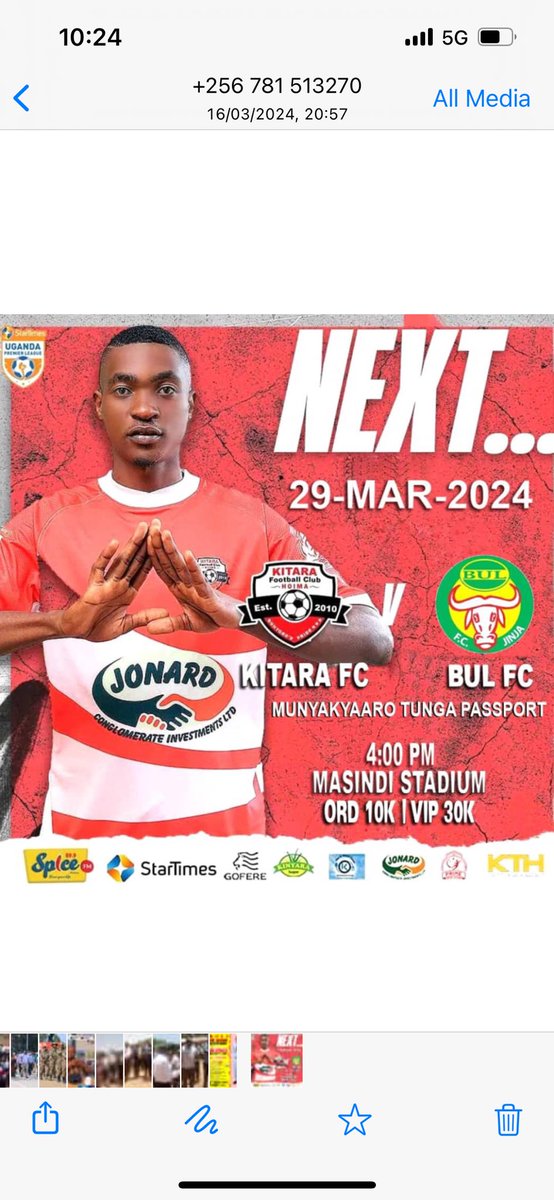 We look forward to another win for <a href="/KitarafcHoima/">Kitara Football Club (The Royals)</a> over <a href="/Bulfc1/">BUL FOOTBALL CLUB</a>.  May the trophy come home. <a href="/SpiceFMHoima/">SpiceFM 89.9 Hoima</a>