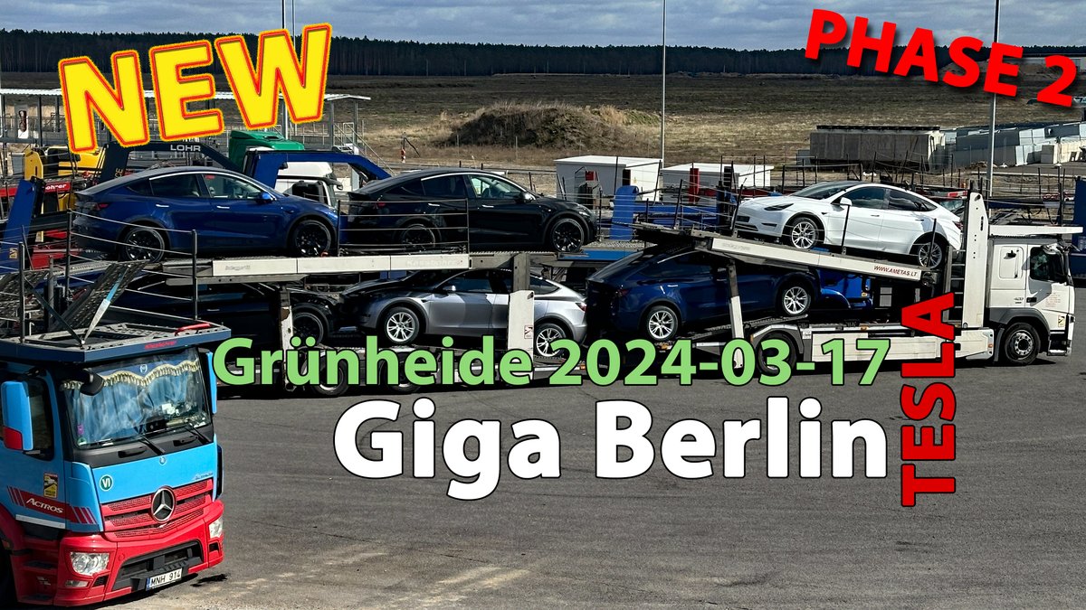 😎👉Tesla Giga Berlin Update #196 - PHASE 2 🚨 NEW drone video online! 2024-03-17 youtube.com/watch?v=kZRpY3… @elonmusk #tesla #GigaBerlin #gigafactory #gf4