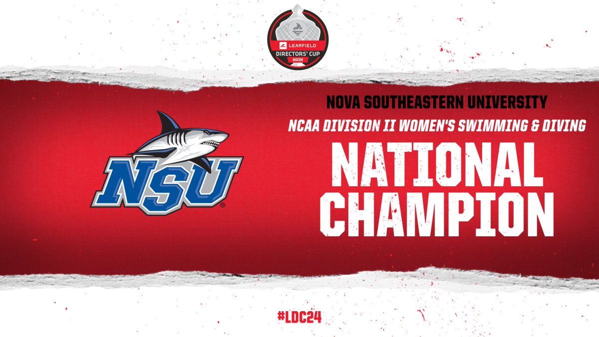 Congrats to @NSUSharks for winning their second-straight NCAA Division II Women's Swimming & Diving National Championship! #LDC24