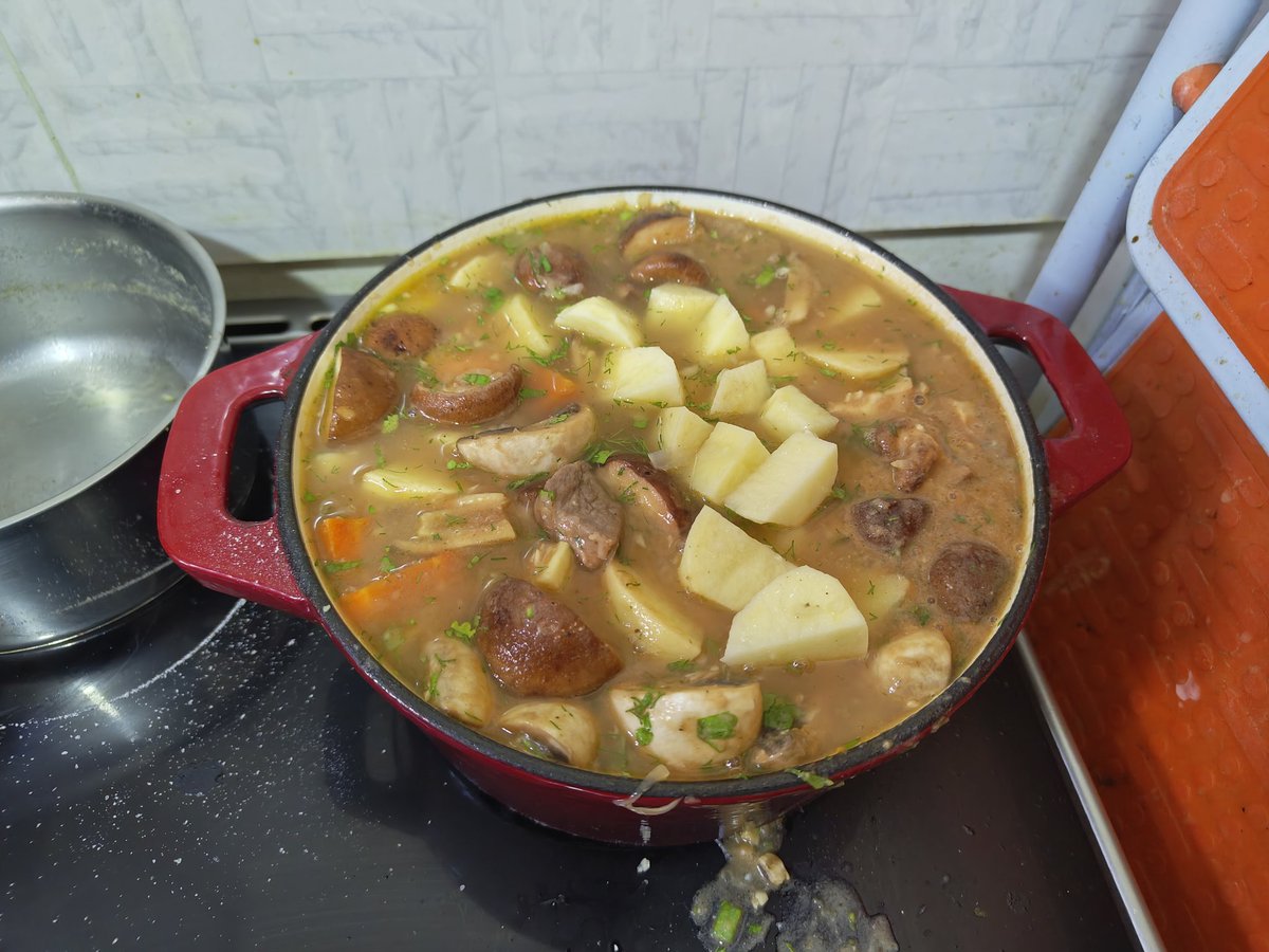 Infosec_4_all's tweet photo. For Saint Patrick s Day we had Irish stew I made from scratch #cybersecuritychef #SaintPatricksDay #AbuDhabi https://t.co/a44FgMCOMh