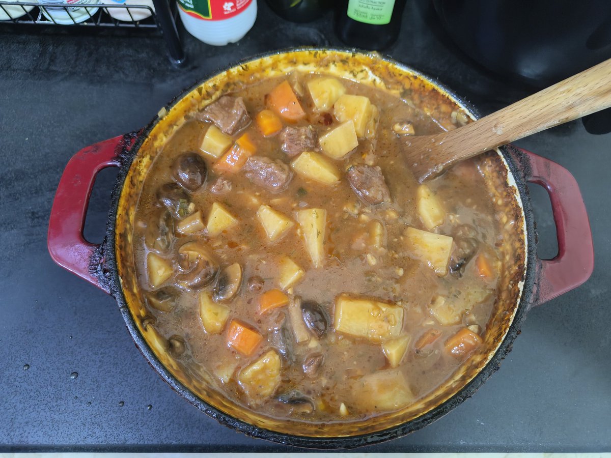 Infosec_4_all's tweet photo. For Saint Patrick s Day we had Irish stew I made from scratch #cybersecuritychef #SaintPatricksDay #AbuDhabi https://t.co/a44FgMCOMh