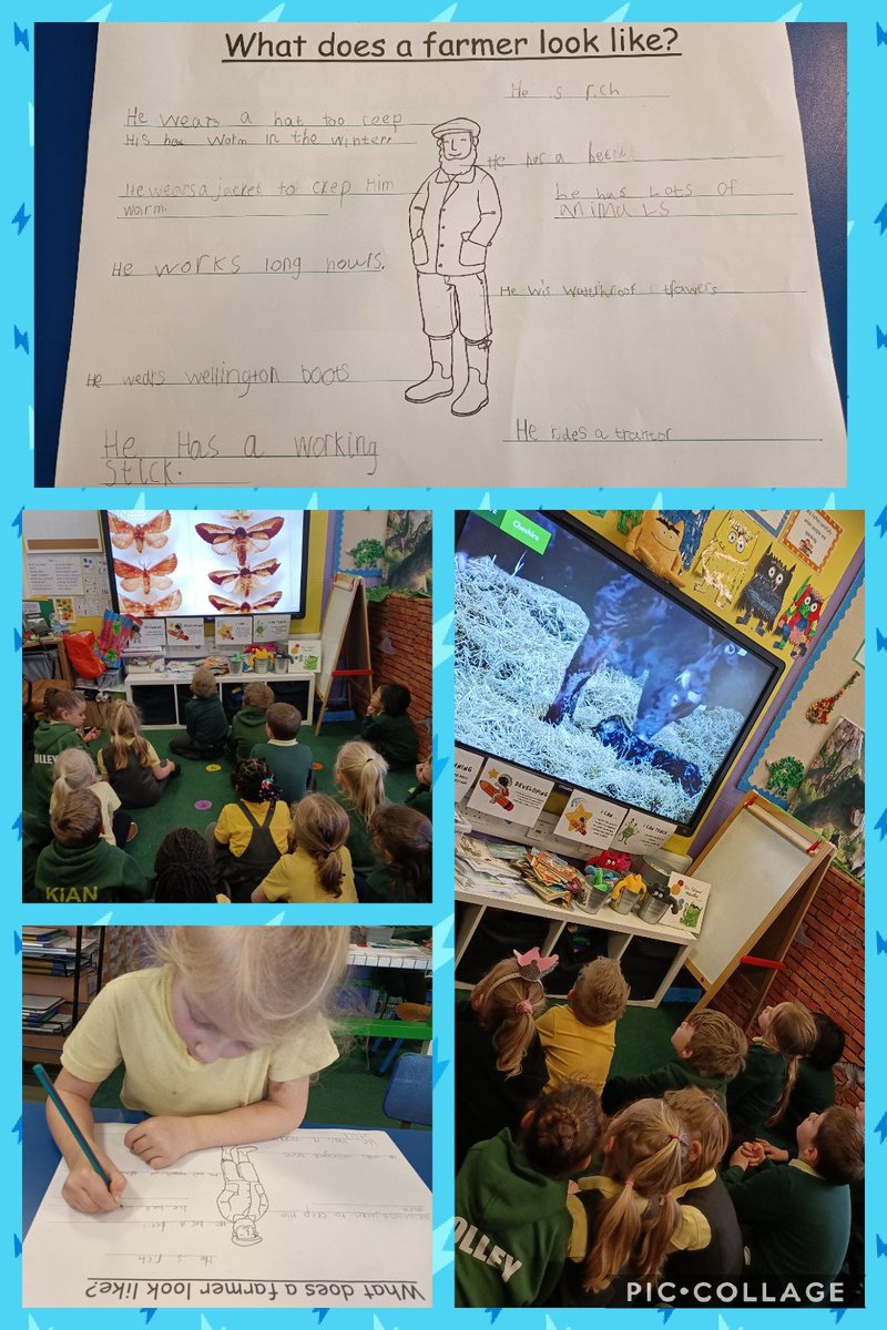 Another busy week in Year 1 exploring animal adaptations, the life cycle of a dinosaur and investigating this week's big question, ‘What does a farmer look like?’ #BSW24 #ScienceFarmLIVE #SmashingStereotypes 
@NFUEducation
  💛💚🦋🦖🦕👨‍🌾👩‍🌾