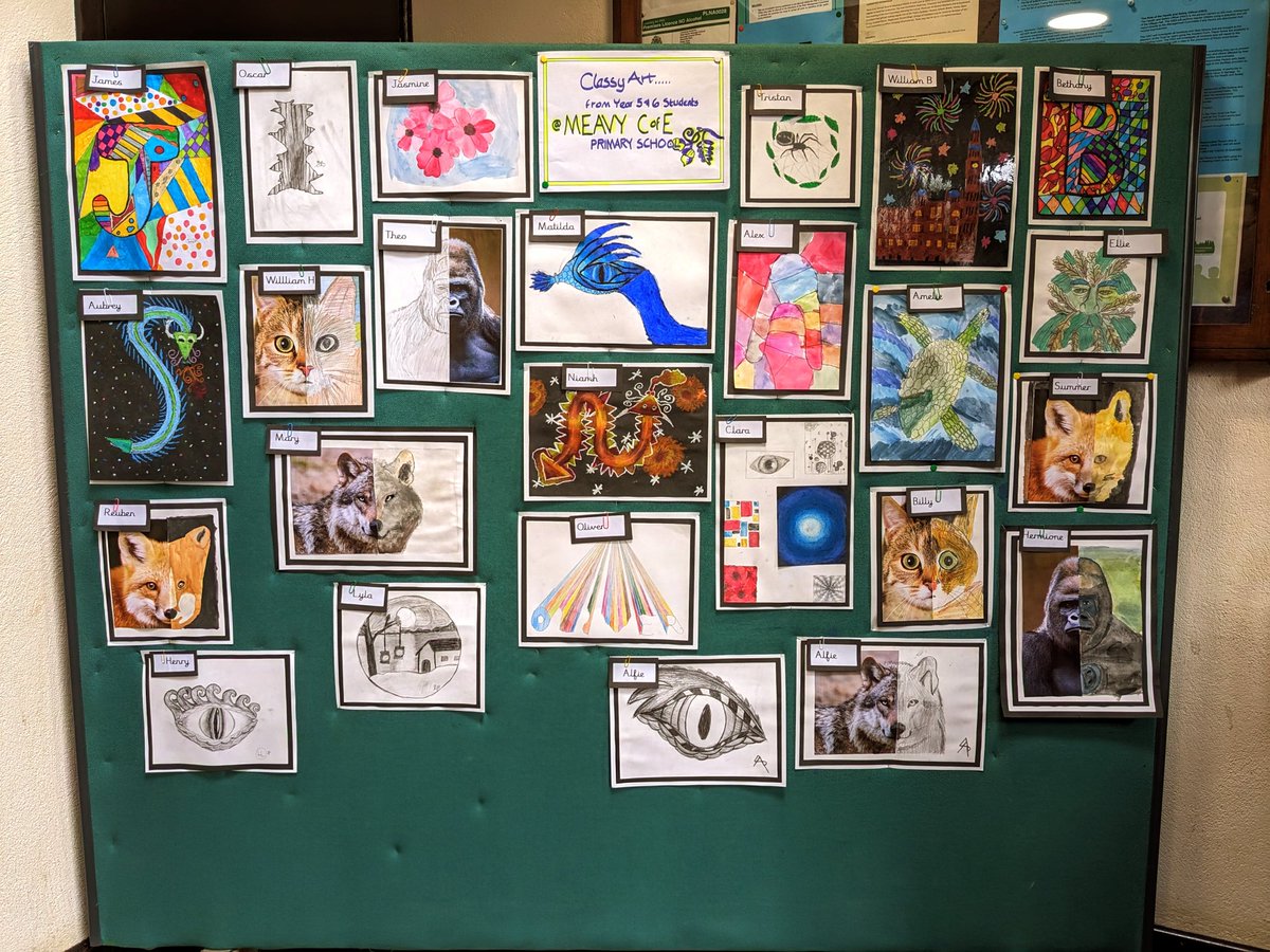 So exciting to see our pupil's artwork being exhibited alongside local artists at the Yelverton Art Festival today #meavyfamily #flourishingcommunities #ruralschools