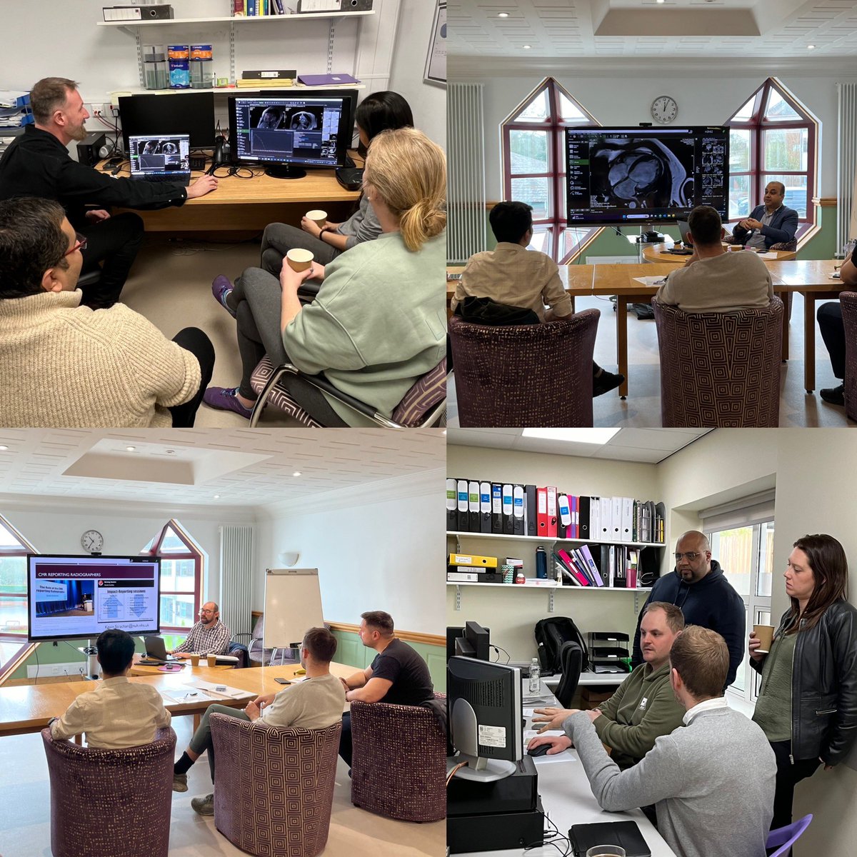 Day 2 of the @StJosephsHosp #whyCMR course for radiographers provides our delegates hands on training using @SiemensHealth Sola 🧲, @circlecvi post processing & analysis, CMR reporting, case study analysis, and discussion on imaging technique & the advancing role of a CMR rad.