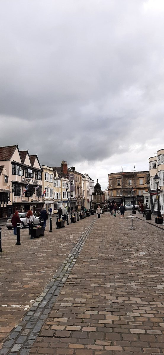 City of wells #hotfuzz filming scenes. Son and daughter enjoying themselves