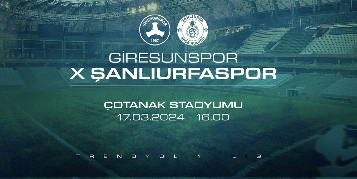 B. Giresunspor - A. E. Şanlıurfaspor maçıyla 16.00’da @beINSPORTS_TR MAX 2 ekranlarında birlikteyiz… #GRSvURFA