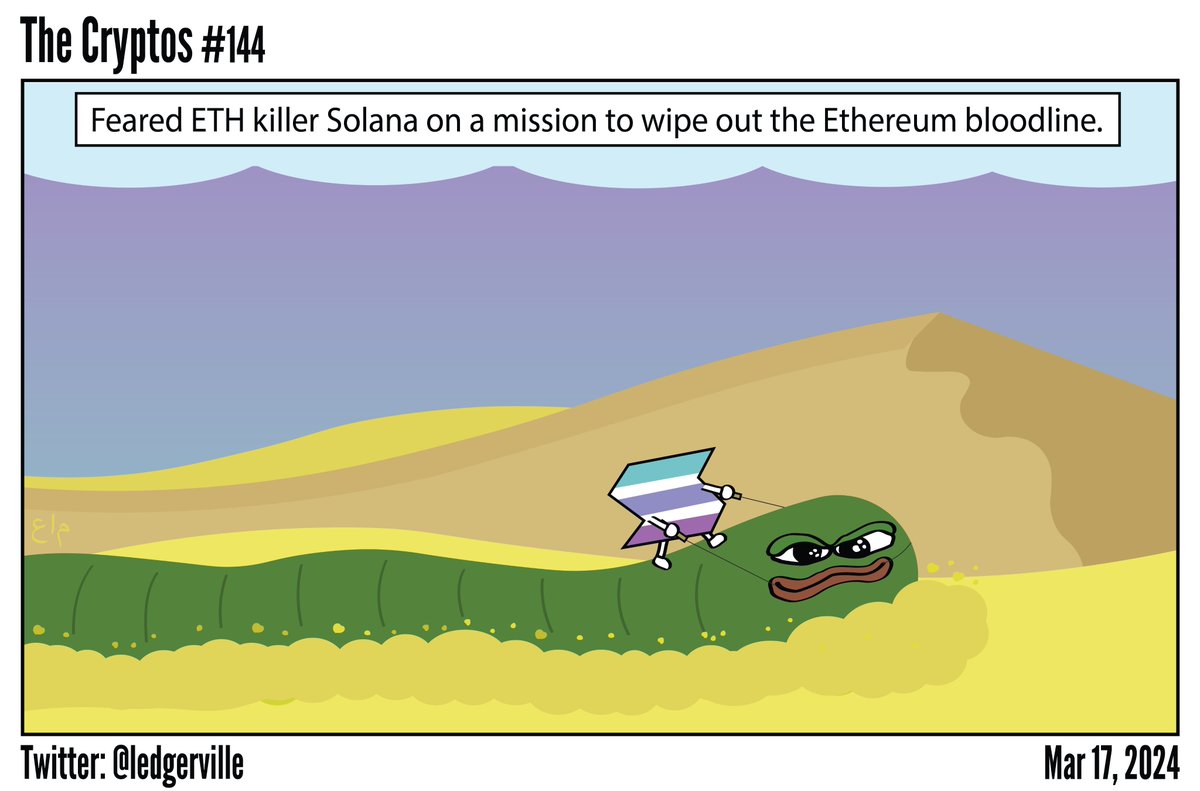ledgerville's tweet photo. Comic 144. Bomeworm 

https://t.co/GeB3yxZgr0 <-- for the full collection    

#Solana #SOL $BOME #BOME #Dune #L1 #memecoin #webcomic #thecryptos https://t.co/9H7HlDhOJy
