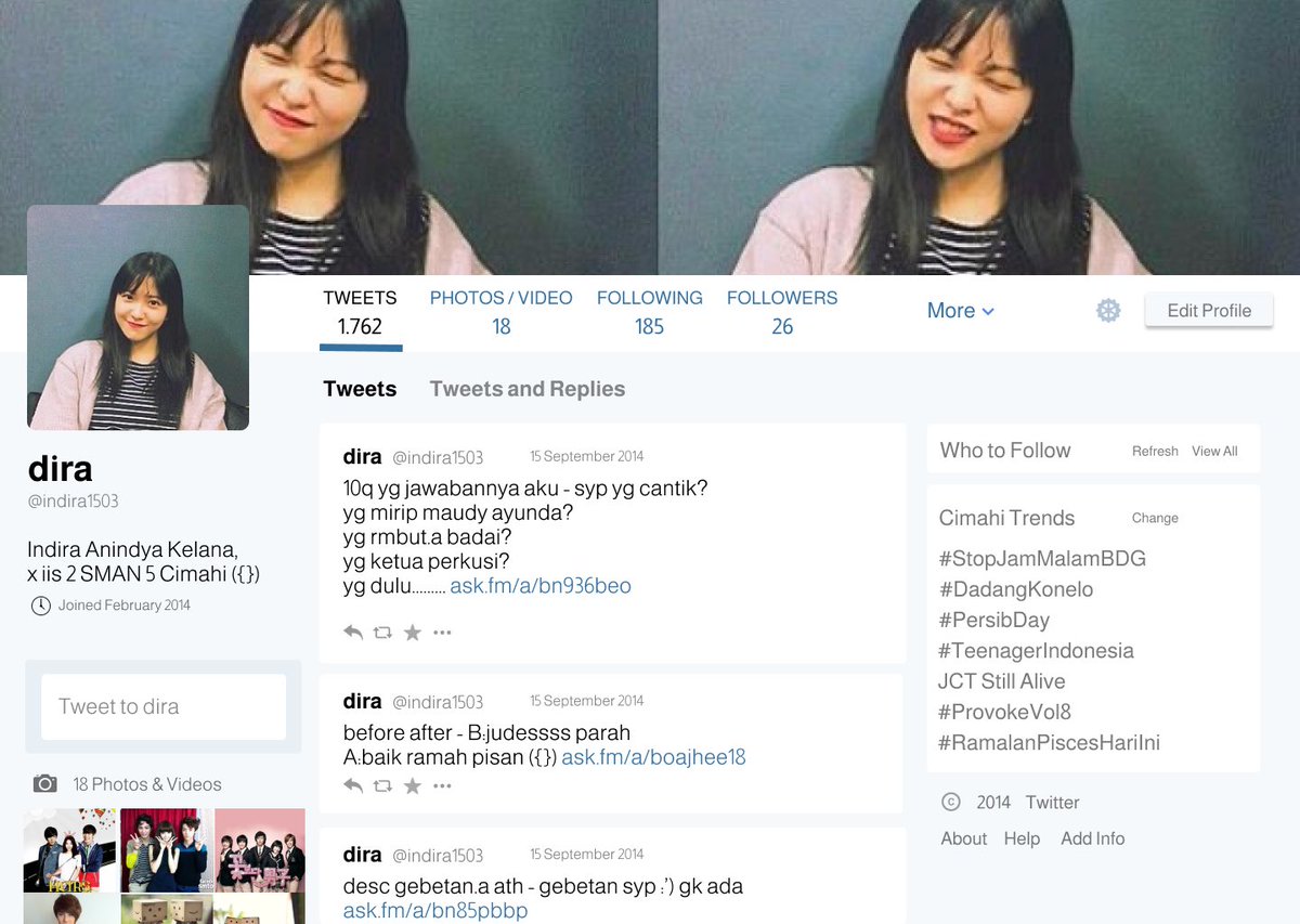 minseonblues's tweet image. 001.  kita kenalan dulu sama Indira kecil nan centil ditahun 2014. seleb twitter dan askfm pada masanya... kayaknya kalau dia lagi di warnet paling sibuk kayak artis soalnya banyak interaksi sama banyak orang 🫠