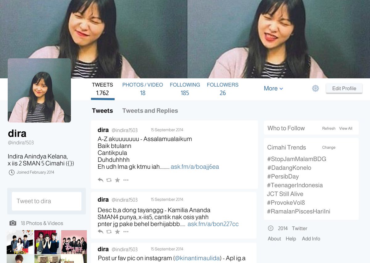 minseonblues's tweet image. 001.  kita kenalan dulu sama Indira kecil nan centil ditahun 2014. seleb twitter dan askfm pada masanya... kayaknya kalau dia lagi di warnet paling sibuk kayak artis soalnya banyak interaksi sama banyak orang 🫠