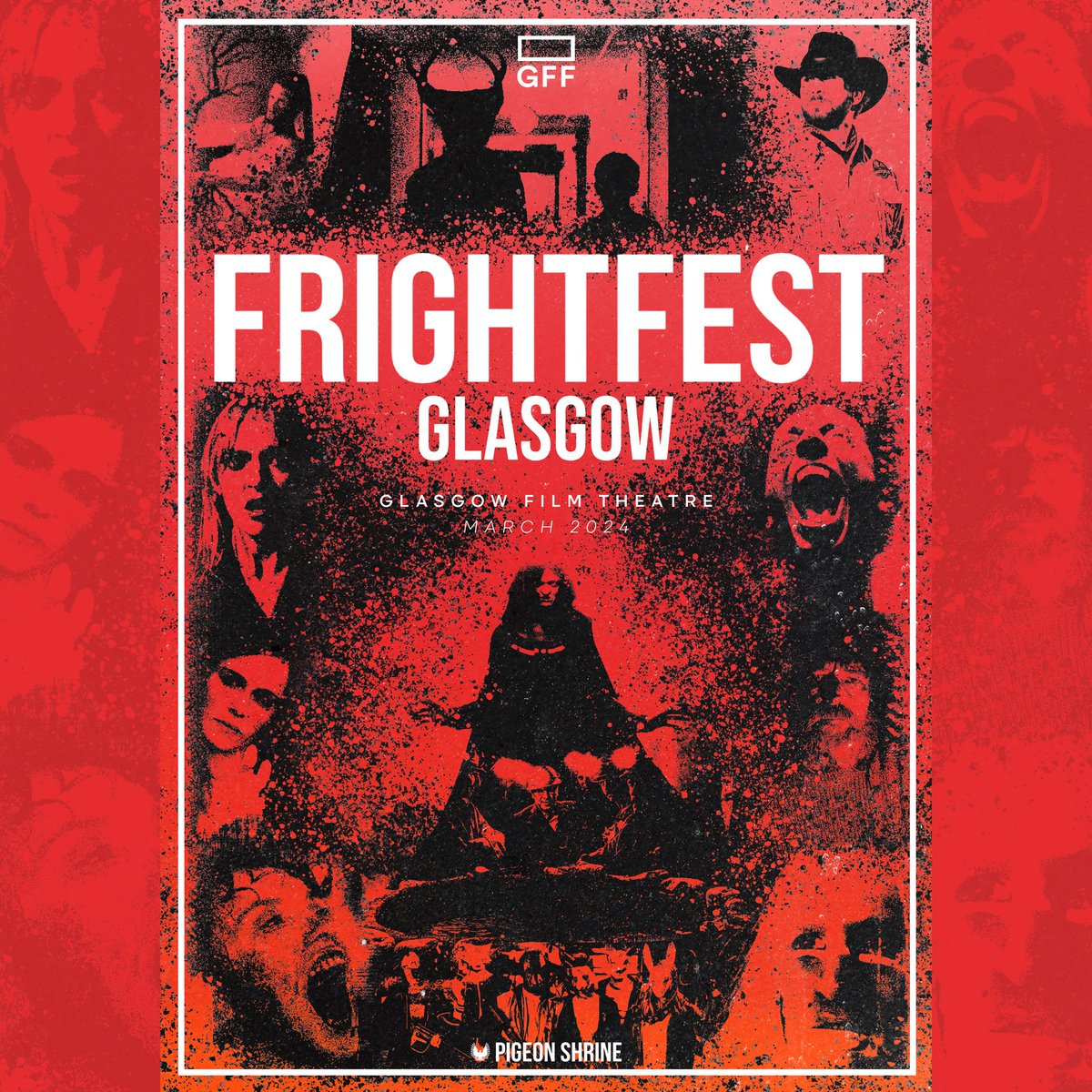 Check out @ben_errington’s #FrightFestGlasgow tribute poster! @FrightFest @glasgowfilmfest @thepigeonshrine