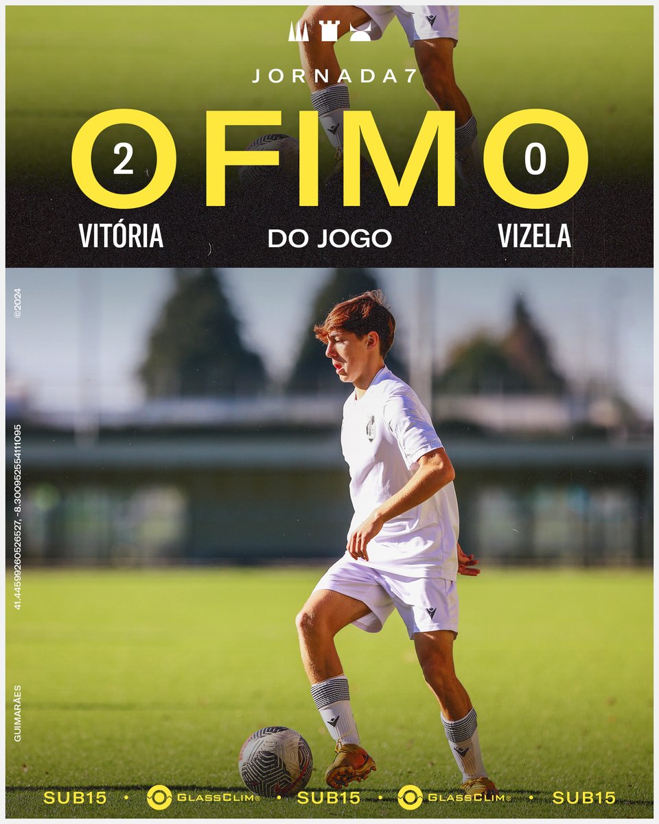 VitoriaSC1922's tweet photo. 🛎️ | APITO FINAL - FULL TIME

80’ Quarta vitória consecutiva! 🤩

⚽ Martinez e Diago apontaram os golos do 𝗧𝗥𝗜𝗨𝗡𝗙𝗢!

#Sub15 | 2-0 | #VSCFCV https://t.co/p3Z4fxIhNK