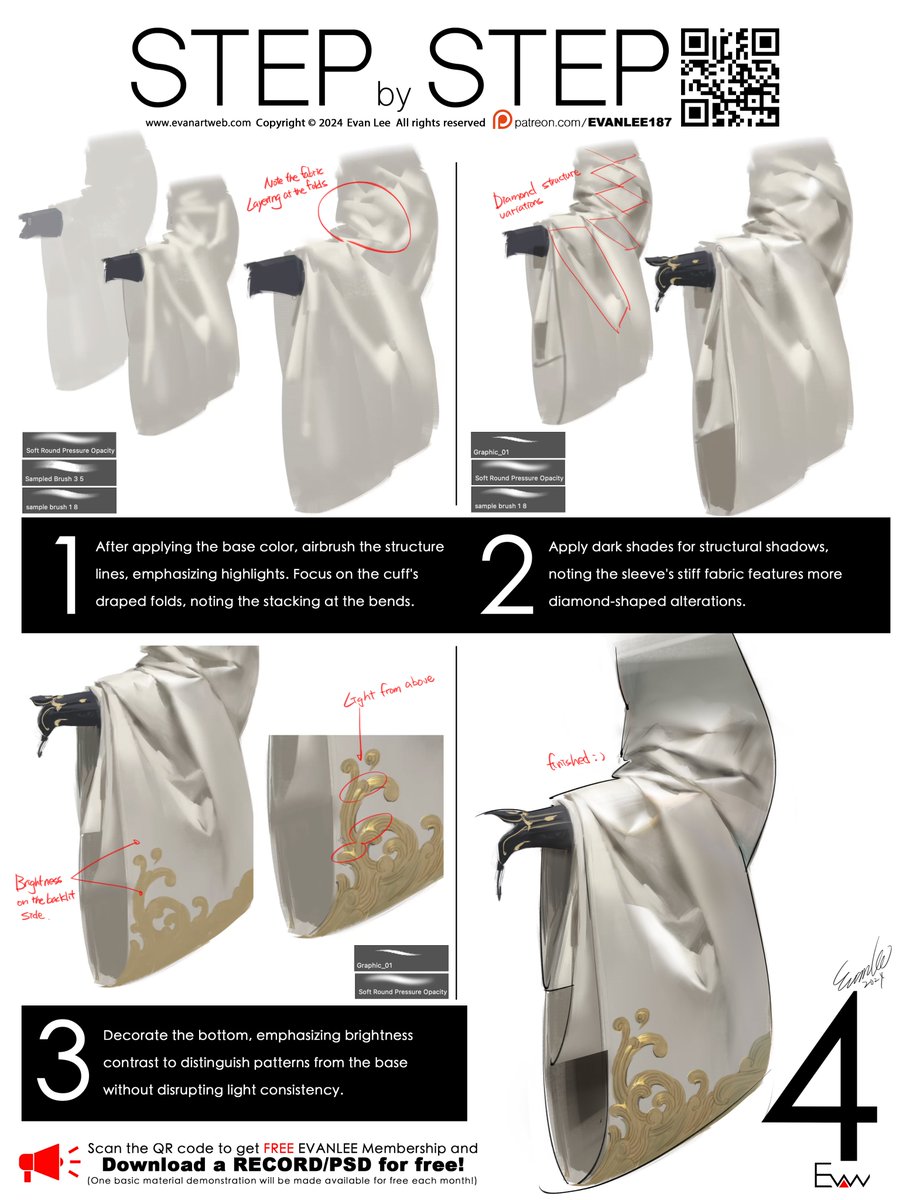 EVANLEE082's tweet photo. These wide sleeves were very common in ancient costumes. If you're also designing traditional attire, you might want to consider referencing them!
#evanlee #stepbystep #howtodraw #noai https://t.co/xel8xHdlxz