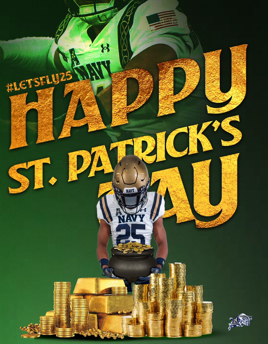 🍀☘️🍀☘️ Happy St. Patrick’s Day! #GoNavy | #LetsFly25