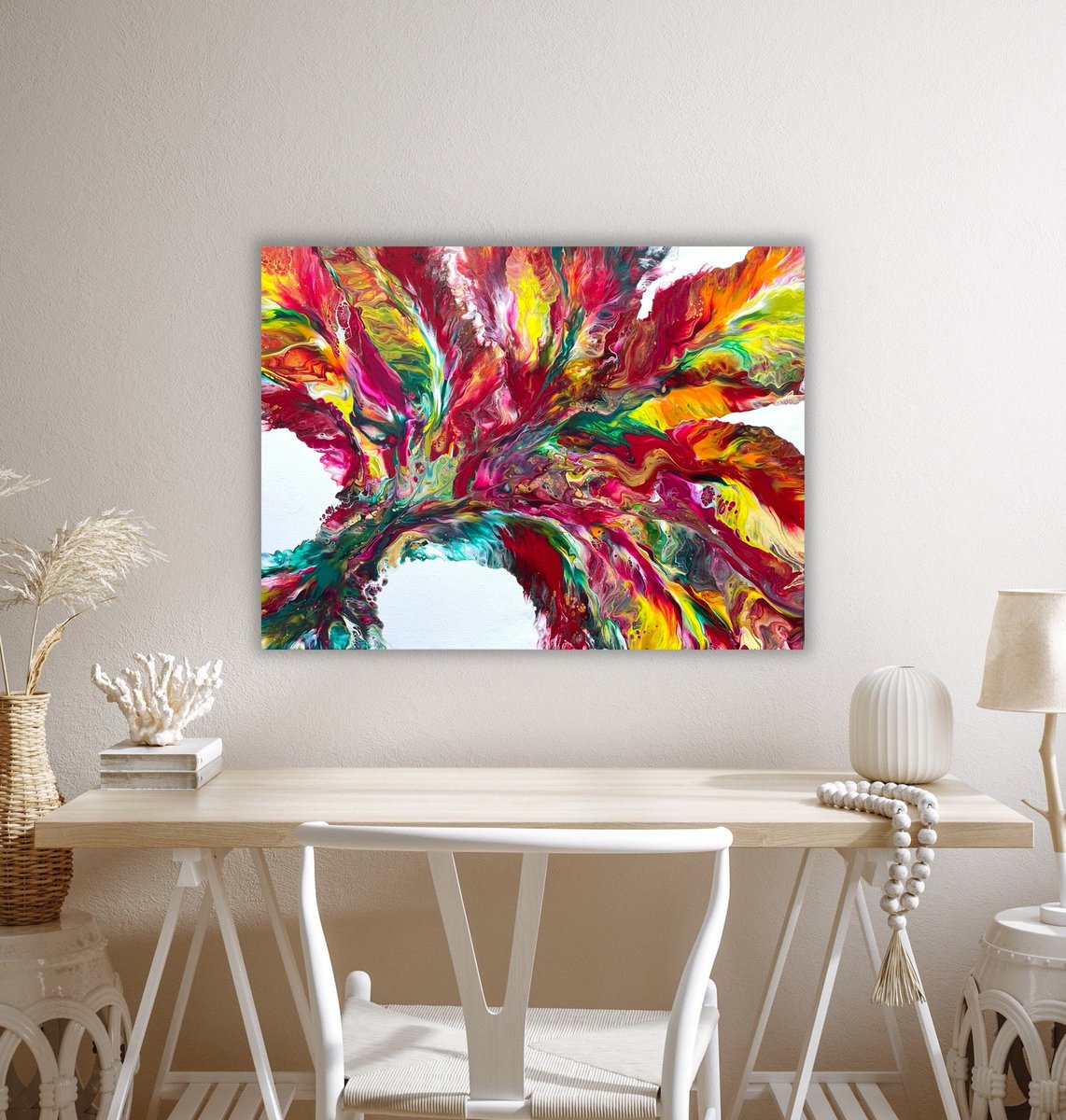 Looking for vibrant, original art? Check out this piece and more available to purchase direct from the artist here: flowbyflo.etsy.com/listing/158849… #artforsale #walldecor #uniqueart #acrylicart #largecanvas #largepainting #vibrantpainting #vibrantart #boldart #Queenof #etsyuk #smallbiz