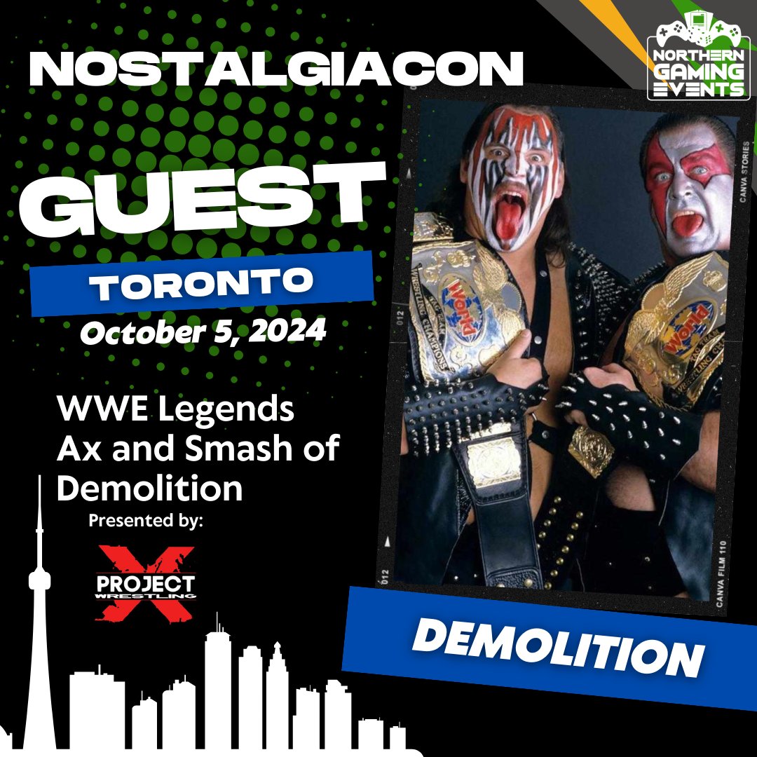 Project X Wrestling presents Demolition LIVE at NostalgiaCon Toronto. 

#WWE #legends #Toronto #torontoevents #downtown #convention #projectxwrestling #cosplay