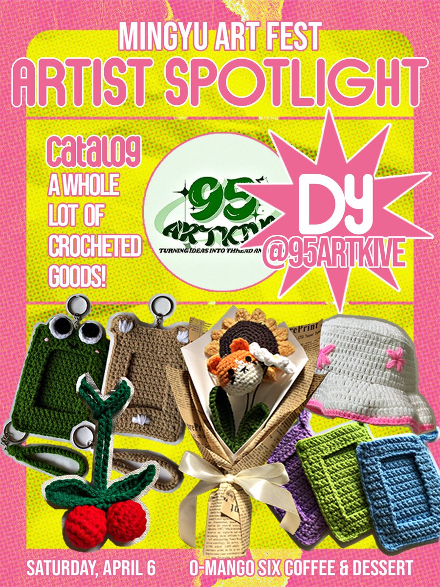clubtrinkets's tweet photo. #MINGYUARTFEST2024: ARTIST SPOTLIGHT!

is anybody else obsessed with crochet lately? 🤭 grab these seventeen-inspired crocheted goodies made with love by @95ARTKIVE 💝 visit their table at mingyu art fest and leave the event crochet-clad! https://t.co/4K1ivqnX2f
