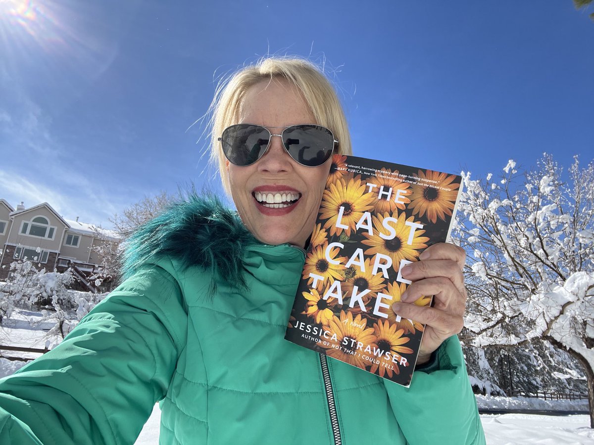 THE LAST CARETAKER in the wild! Fantastic read, USA Today bestseller. Take along read — even in 3 feet of Colorado snow! ⁦@jessicastrawser⁩