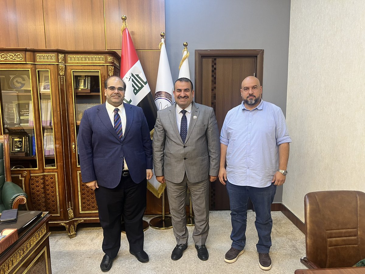 ofesd241's tweet photo. التقى المهندس خالد الجابري، رئيس مؤسسة أصول للتطوير الاقتصادي والتنمية المستدامة، بالدكتور حسين داود، رئيس الجهاز المركزي للتقيس والسيطرة النوعية، لبحث سبل تفعيل الإجراءات الجديدة التي تهدف إلى ضمان جودة المنتجات المحلية وحماية المستهلكين من المنتجات غير الصالحة أو المغشوشة. https://t.co/eKTkGBpvCu