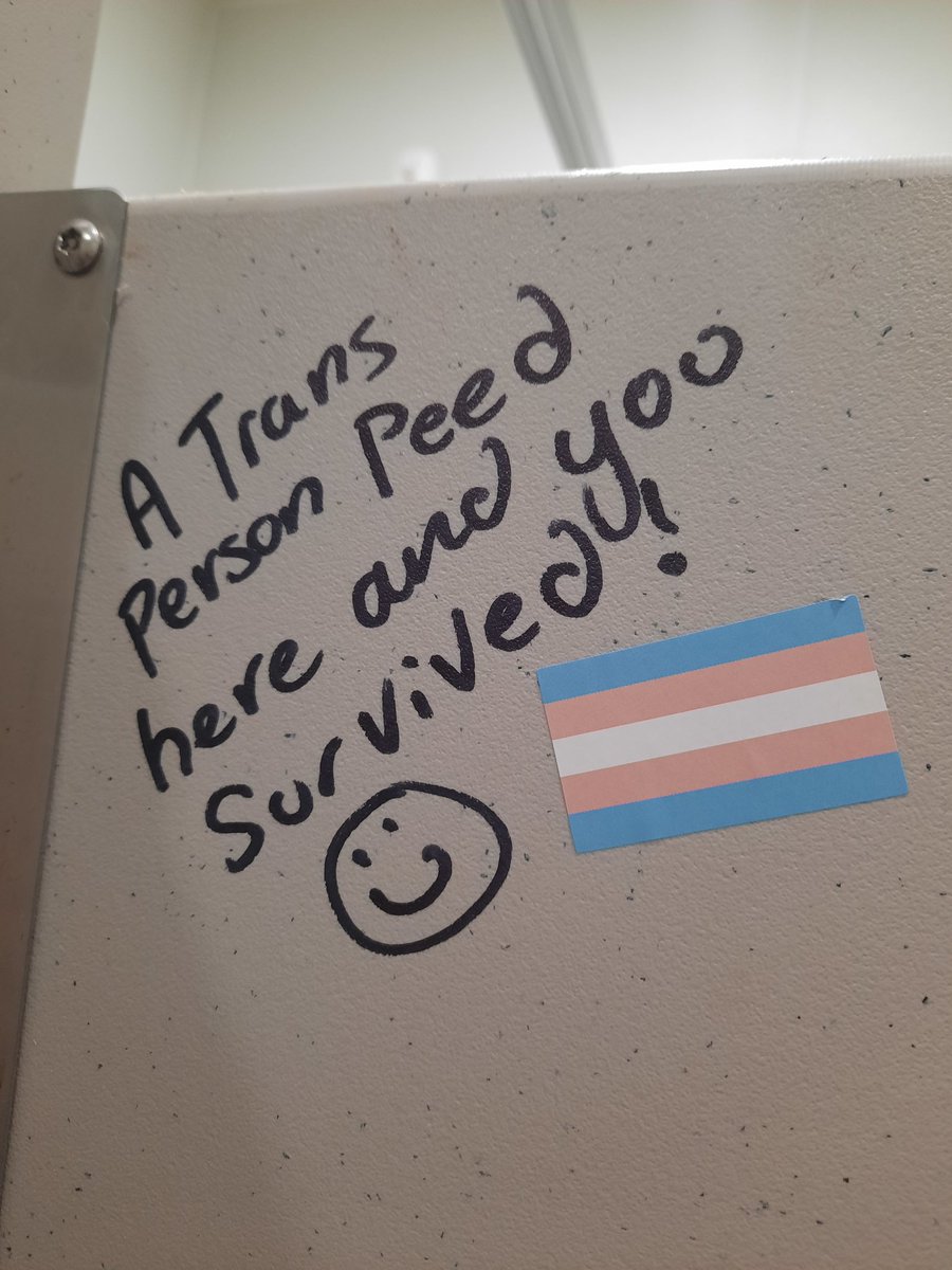 Saw this in a local ladies room #TransRightsAreHumanRights