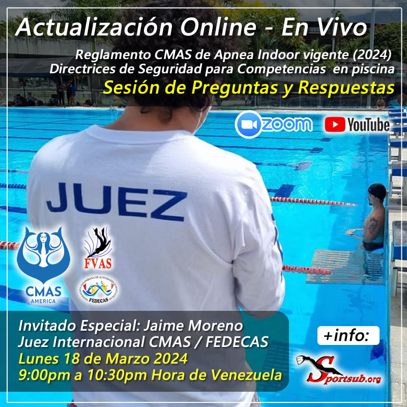 Actualización Online Reglamentos de Apnea en piscina CMAS 2024
fvas.com.ve/actualizacion-…