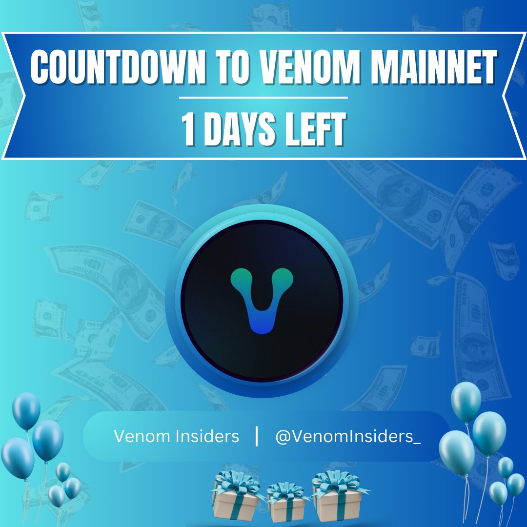 VENOM MAINNET IS READY🔥

Less than a day left until the official launch of the #Venom mainnet🚀

Are you ready to receive the #Airdrop and the wonderful things that Venom brings?

Like, RT and Drop your #Venom wallet👇

#Venom #Venommainnet