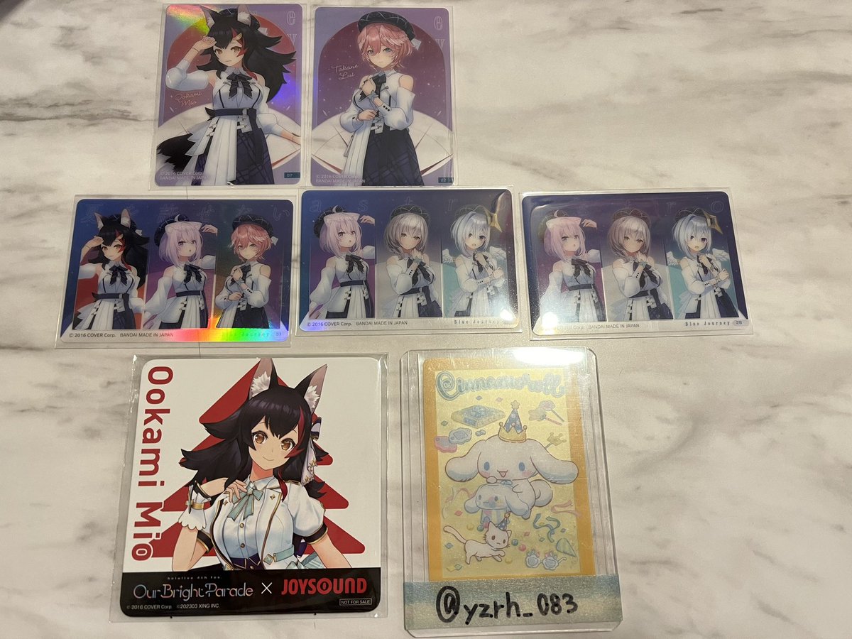 yzrh_083's tweet photo. 【交換】ホロライブ EXPO チェキ風カード ウエハース コースター Blue Journey オーロラクリアカード

譲:写真1枚目、2枚目、3枚目

求:同異種☄️、🎪(チェキ風カード同種優先)

郵送交換のみ
検索からでもお気軽にお声掛け下さい、よろしくお願い致します https://t.co/3fEIpAjN2L