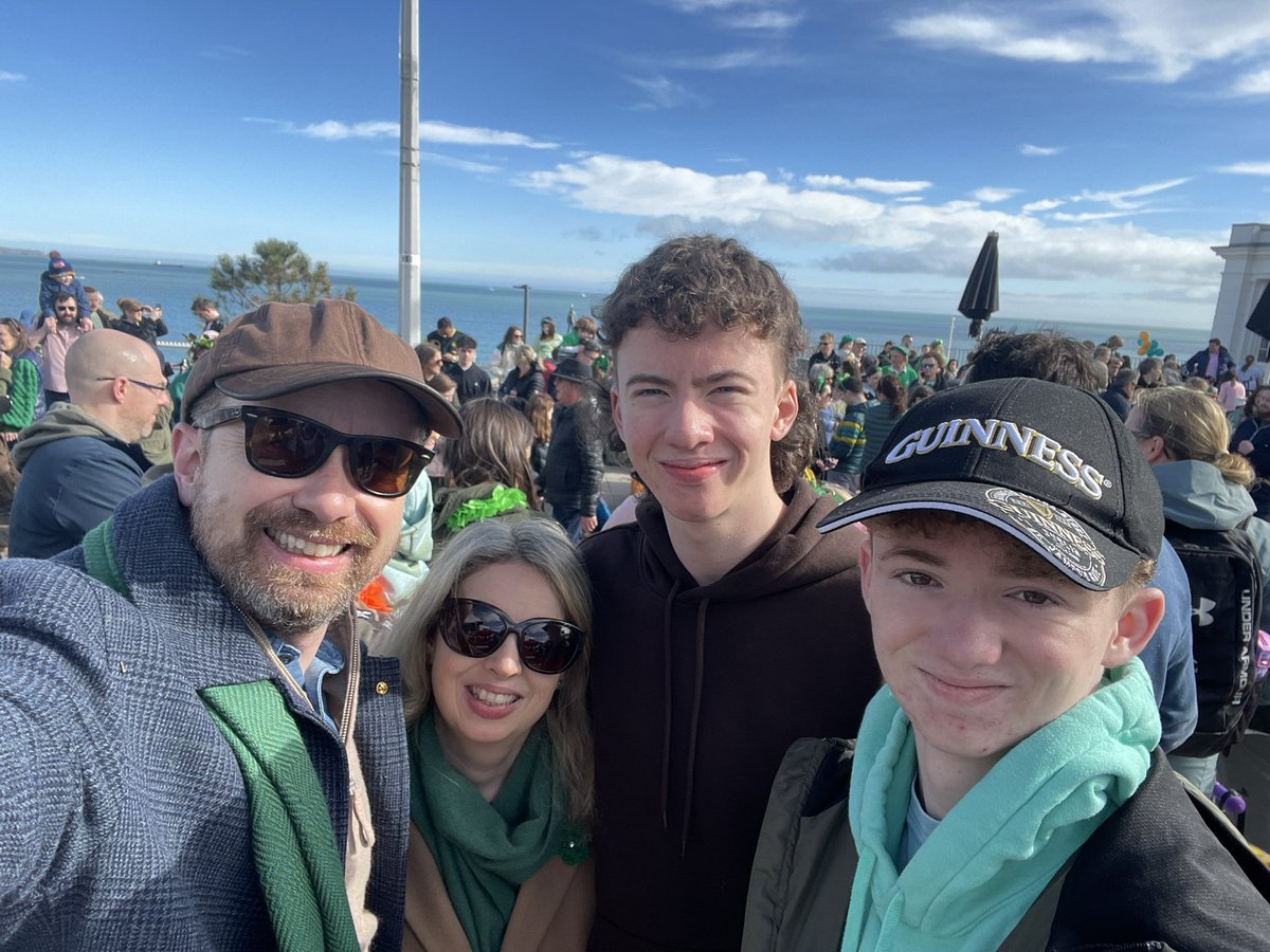 ☘️ Happy St Patrick’s Day ☘️ from #DunLaoghaire our first parade in Ireland since 2004 - and the boys’ first ever Irish parade. 🇮🇪💚
 #StPatricksDay 
#StPatricksDay2024 
#wearingirish