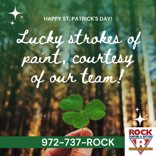 RockPainting17's tweet photo. 🎨🍀 Let your home shine like a pot of gold this St. Patrick's Day! 🌟 Rock Painting and Gutters offers expert interior and exterior painting services plus gutter repairs in Collin County! 🏡💚 #GutterRepairs #ROCK https://t.co/qWkXenx133