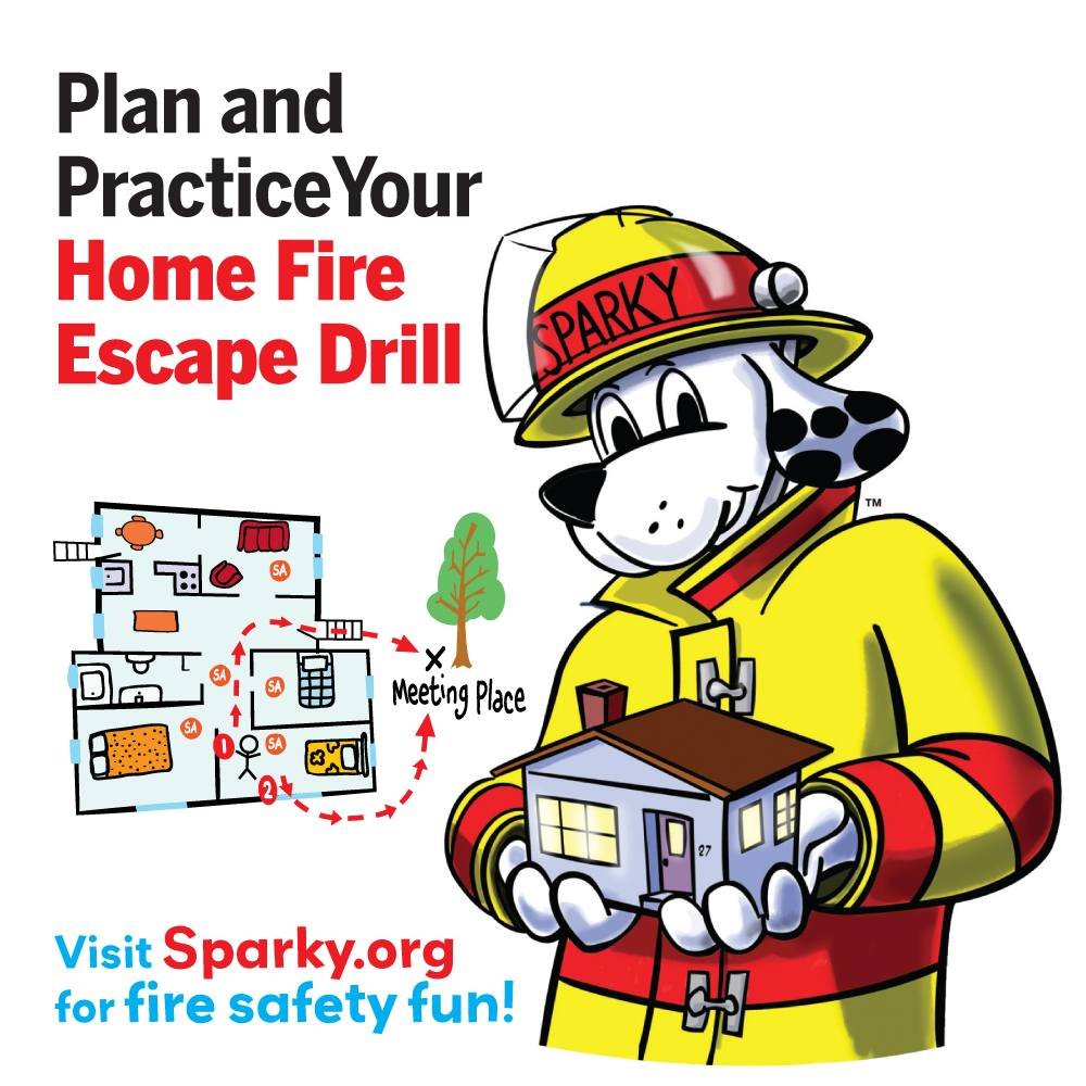 Sparky's birthday wish this year is for everyone to plan and practice their home fire escape drill. Start planning yours today with these helpful tips: nfpa.social/F8hi50QTHpJ