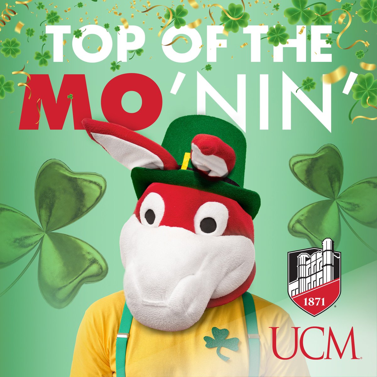 We love our red at UCM, but today, we're pretty partial to green. Happy St. Patrick's Day! ☘️