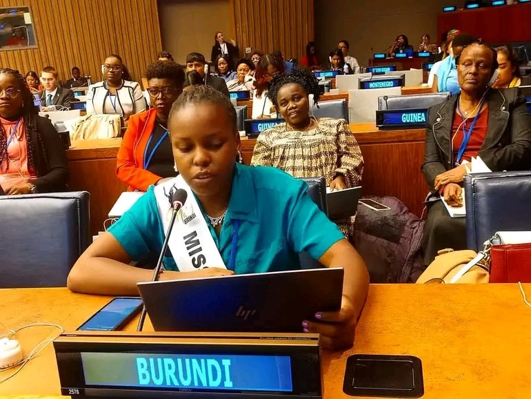 ShikirizaB's tweet photo. Dans le cadre de cette session, @TriciaUwera a participé hier au dialogue interactif des jeunes sur le thème de la #CSW68.
Pour rappel, @TriciaUwera est #MissPopularity pour le mandat de 2023-2024 & est issue de la communauté #Batwa, l'unique communauté autochtone au #Burundi. https://t.co/zyBleyviPy