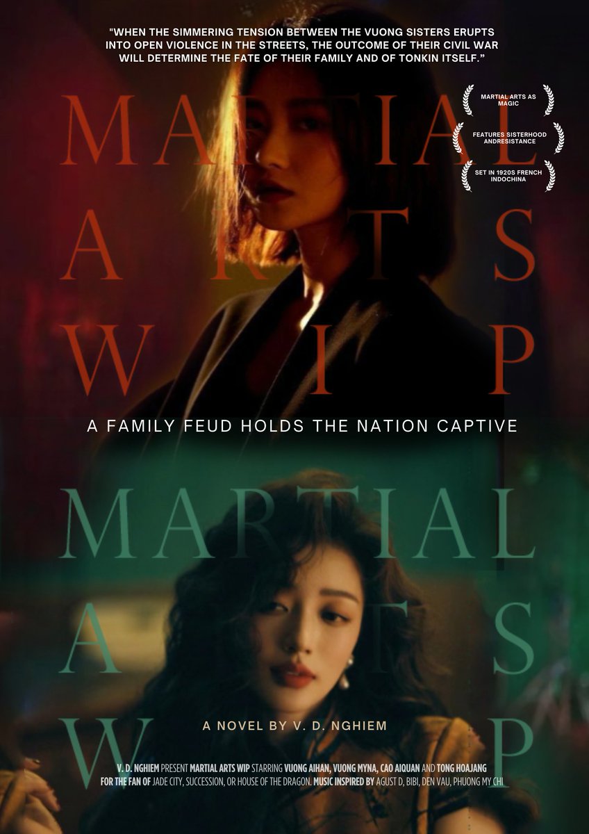 1920s fantasy Hanoi, JADE CITY x ARCANE

featuring two sisters as martial artists as they race to become the heir of their powerful family.

👊martial arts as magic
🎞️so political intriguing and so messy 
🕯️sisterhood and intersectional feminism

#LuckyPit #popuppita