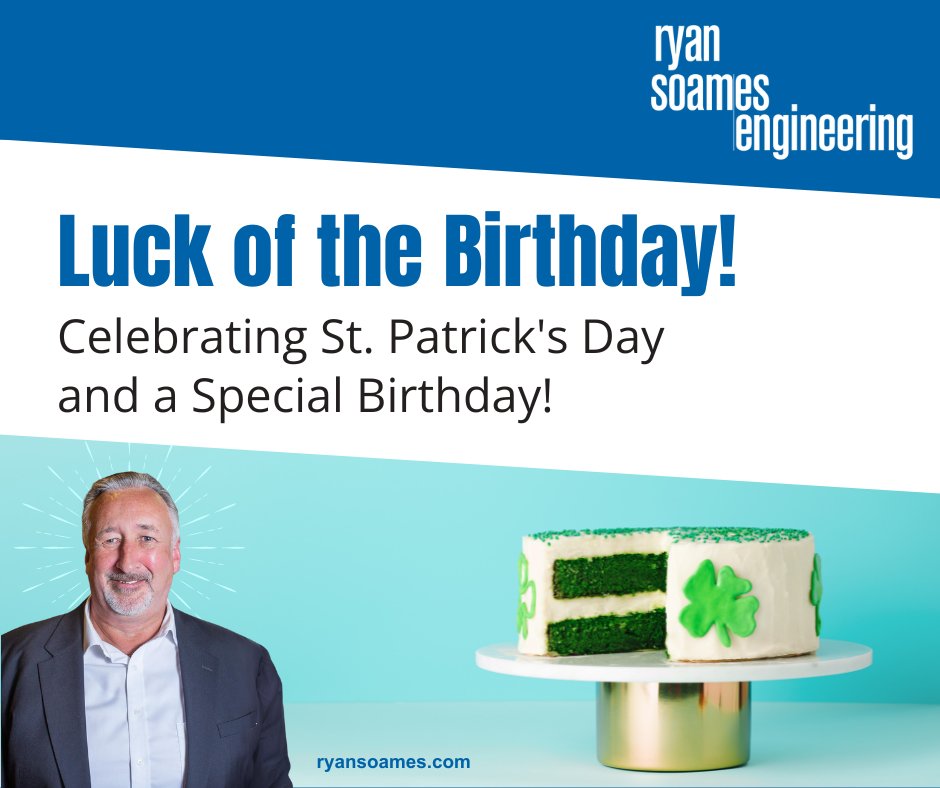 🍀It's St. Patrick's Day, and Bryan Cotton's birthday! Wishing everyone a very lucky day today.  #StPatricksDay #RSE #RyanSoamesEngineering #MEP #MEPEngineering #EngineeringIsFun