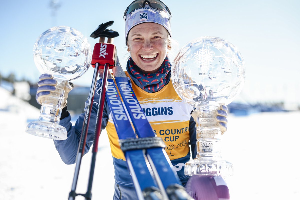YOUR 2023-24 OVERALL CRYSTAL AND DISTANCE GLOBE CHAMPION 🇺🇸

<a href="/jessdiggs/">Jessie Diggins</a> takes home the overall AND distance World Cup Crystal Globe for the SECOND time in her career!! Say hello to the best cross country skier in the world 🏆

#stifelusskiteam