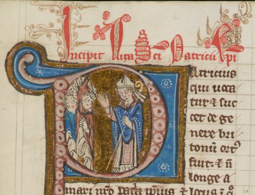 liamsims's tweet image. St #Patrick preaching to a crowd of enthralled followers, from an anonymous twelfth-century life of the saint. @theULSpecColl MS Ff.1.27. #StPatricksDay