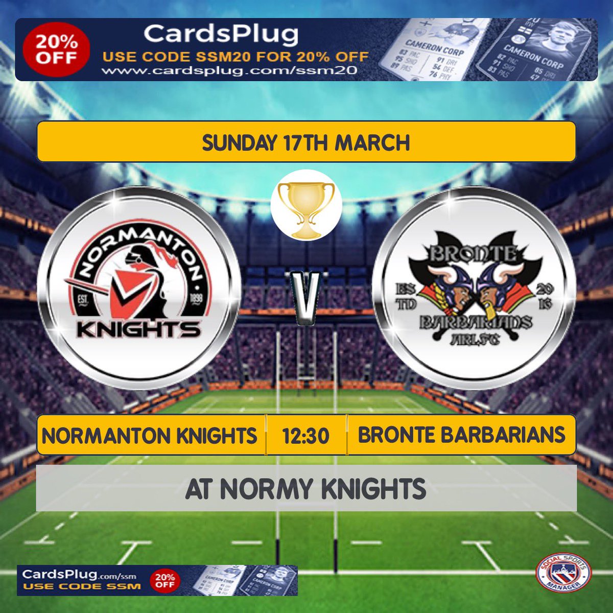 Challenge Cup game day for the <a href="/BronteBarbarian/">Bronte Barbarians ARLFC</a> 🏉🏉⚫️⚪️⚫️⚪️⚫️⚪️🏉🏉