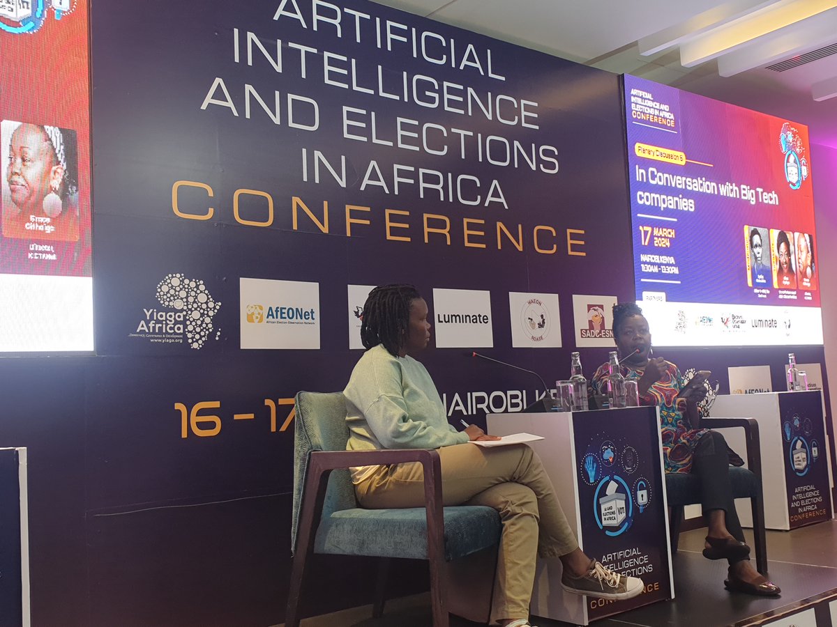 Day 2 of the Conference on Artificial Intelligence and Elections in Africa. We must have multi stakeholder discussions and raise awareness about how African electoral jurisdictions align with AI. @YIAGA @AcfimAfrica @ehorn_ @ZESN1 @elogkenya @NEDemocracy @ndielections