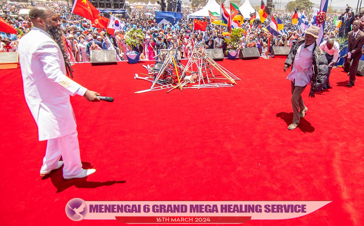 And the Grand Finale Healing Service has kicked off in a Mighty Super way, the Moment the Mightiest Mightiest Prophets of GOD walked to the Ground of the meeting 
- The cripples are walking
- The deaf are hearing

There is a #TsunamiOfHealings ongoing on the field of the meeting
