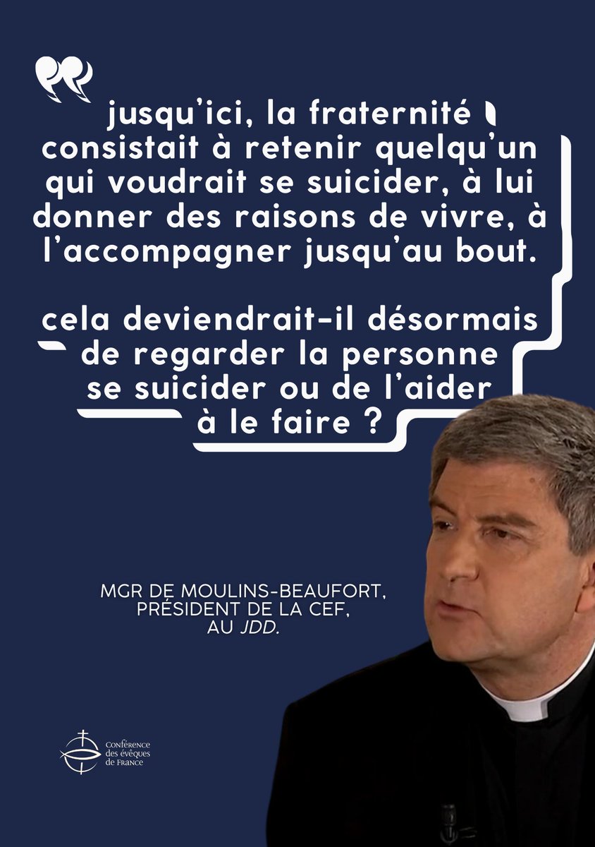 Eglisecatho's tweet photo. #FinDeVie : qui fera entendre la voix de ceux qui choisissent de vivre ?
@Mgr_EMB, Président de la CEF, dans le @leJDD ce dimanche. https://t.co/7ByBHcCIb2