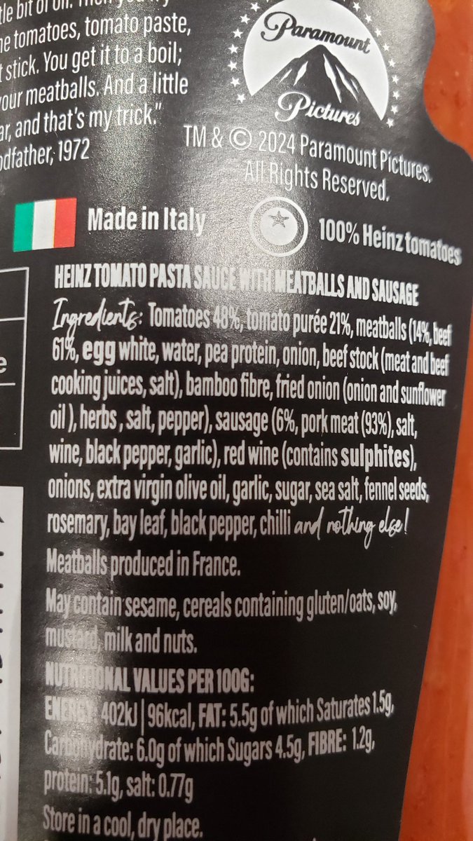 MichaelPBarnett's tweet photo. "You shove in all your sausage and your meatballs. Add a little bit of pea protein. And a little bit of bamboo fibre." https://t.co/DnmDRJiq4w