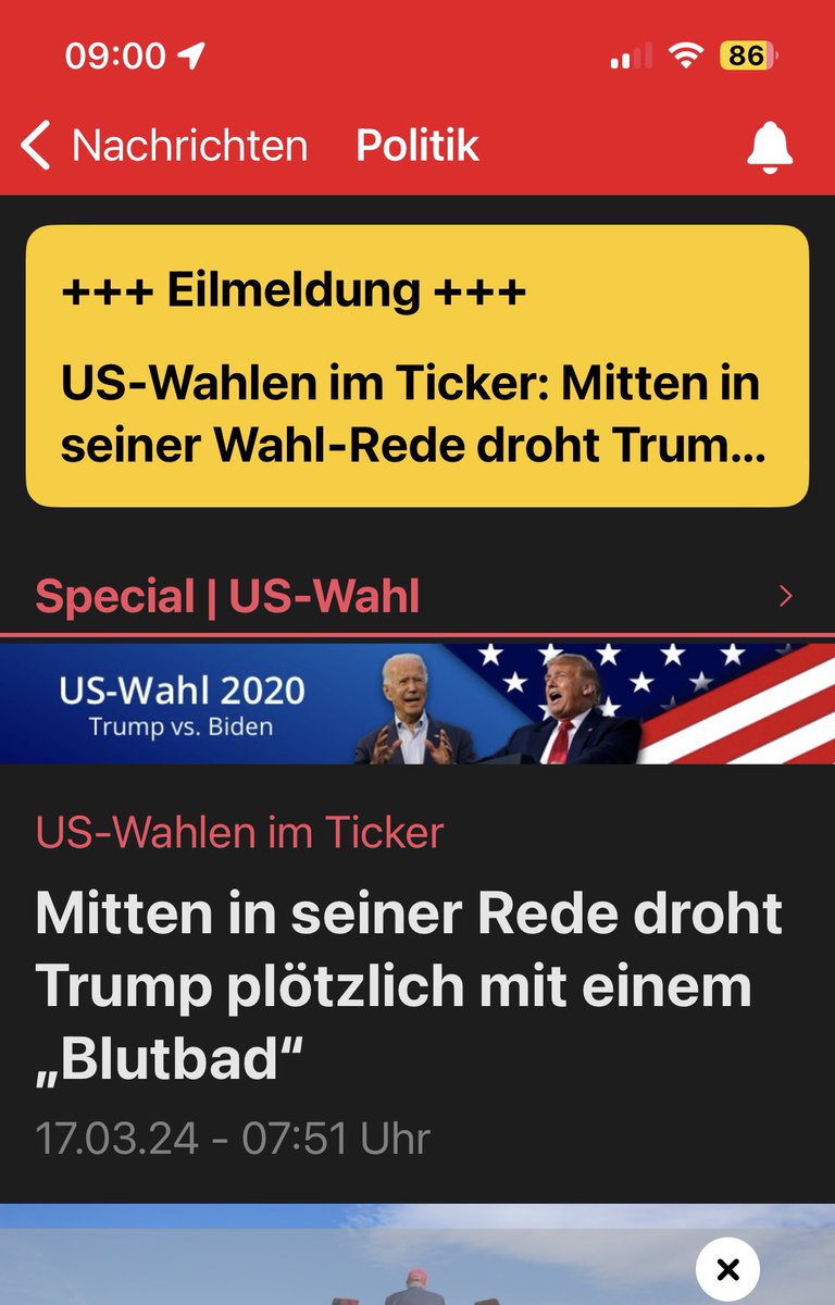 #Trump droht mit Blutbad bei den #USWahlen 2020 … Moment … 2020? Liebe <a href="/focusonline/">FOCUS online</a> Redaktion, habt ihr noch nicht euer Headerbild aktualisiert oder seid ihr noch nicht in 2024 angekommen? Oder verstehe ich das falsch? <a href="/focuspolitik/">FOCUS online Politik</a>